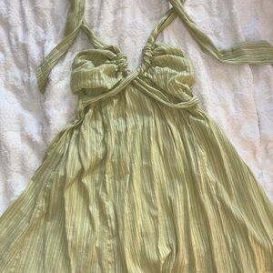 Green Halter Dress